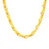 Collar de pescado con molde inverso de oro real de 24 quilates, joyería de oro de fuego al por mayor año tras año durante mucho tiempo no se decolora