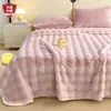 Estilo Ins lençol de pelúcia de coelho classe A peça única inverno com veludo extra espessado capa de cama capa de edredom de veludo de leite cobertor de pelúcia para uma pessoa