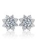 Girassol Pull Pulseira Simulação Moissanite terno Anel Brincos Colar Pingente Conjunto de Colar Live Supply