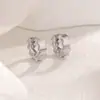 Brincos Geométricos Sexagonais Largos, Brincos da Moda do Dia a Dia Estilo Ol para o Trabalho, Brincos com Padrão de Onda Suave, Estilo Liso Unissex