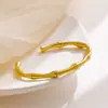 Pulsera de Acero de Titanio Diseño de Nicho para Mujer Bambú Pulsera Dorada de Gama Alta Joyería de Acero Inoxidable Pulsera Exquisita para Pareja
