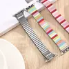 Original Adecuado para Apple S10 Correa de Metal para Reloj Color UV Impresión en Color Acero Inoxidable 304 Círculo Único Elástico Elástico 42mm Femenino