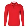 Camisa Polo de Algodão Puro de Manga Longa com Logo Impresso Camisa Cultural Publicitária Roupa de Trabalho da Empresa Camiseta com Gola Lapela Bordada Moda Outono Casual