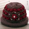 Gorro Cálido de Invierno para Madres de Mediana Edad, Gorro de Lana de Abuela, Gorro Tejido, Gorro Grueso de Terciopelo para Señoras Mayores, Gorro de Algodón para Mujeres