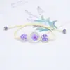 Europeo y Americano Transfronterizo Tendencia de Tiktok Hora Piedra Preciosa Venta Caliente Pulsera de Flor Natural Hilo Joyería Aliento de Bebé Artesanía Hecha a Mano