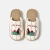 Pantuflas de Algodón Cálidas para Niños Otoño Invierno Pantuflas de Algodón para Niñas Casa Interior Antideslizantes Tallas Medianas y Grandes Pantuflas de Algodón Cerradas con Pelo para Niños