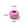 Cuentas de ábaco de acrílico de color sólido agrietadas con agujero grande para pulsera de cuentas DIY, collar, accesorios para cadena de mano, bolso