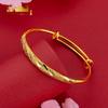 Pulseira Redonda de Ouro Areia Antigo Vietnamita Push-Pull Ouro Latão Banhado a Brilhante Gypsophila Chuva de Meteoros Pulseira Joias Atacado