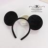 Diadema redonda con orejas de lazo tocado de parque de atracciones pasador diadema de lunares con lentejuelas diadema de dibujos animados accesorios para el cabello femenino transfronterizo