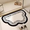 Alfombra de Baño de Diatomita Absorbente Antideslizante Alfombra de Lujo Ligero Avanzada para el Hogar Alfombra para Puerta de Inodoro Resistente a la Suciedad y Cortable