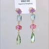 Início da primavera super fada cor flor brincos temperamento personalidade pequeno fresco nicho design temperamento moda brincos exclusivos