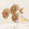 Atacado Folha Dourada Única Folha de Eucalipto Ginkgo Ano Novo Flor Artificial Balde da Fortuna Material DIY Arranjo de Flores Flor Falsa de Ano Novo