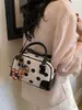 Bolso Tote de Gama Alta de Nicho 2026 Nuevo Versátil de Gran Capacidad Bolso de Hombro Lino Lunares Bolso de Mano Bolso de Hombro para Mujer