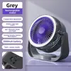 Ventilador de Escritorio Portátil Recargable con Anillo de Luz LED Ángulo Ajustable Ventilador de Mesa USB con Motor sin Escobillas Silencioso y Flujo de Aire Fuerte Ventilador de Refrigeración Personal para Oficina Dormitorio Habitación Compartida y Hogar