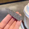 Versión Coreana Ins Nuevo Clip de Pato Metálico Super Brillante Simple Pinza para Flequillo Clip para el Cabello Clip Lateral de Diamantes Completos Accesorio para el Cabello