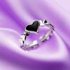 Anillos de moda con personalidad, temperamento, estilo ins, anillo de costura en forma de corazón, accesorios, suministro al por mayor