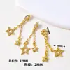 Chapado en cobre con oro de 18 quilates, con un colgante de borla de calabaza de circonio, diseños de mariposa, luna y estrella, adecuado para pulseras de cristal DIY, joyería de media cadena y componentes de accesorios