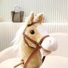 Muñeco de Peluche Caballo Unicornio Transfronterizo Creativo Dibujos Animados Caballo para Montar Infantil con Ruedas Patines Regalo de Vacaciones para Niños