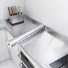 Pegatinas de cocina gruesas a prueba de aceite resistentes a altas temperaturas autoadhesivas cubierta de gabinete y estufa a prueba de feo impermeables pegatinas de pared de papel de aluminio papel de estaño