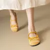 Pantuflas de Mujer Talla Grande para Usar al Aire Libre, Nuevos Zapatos Perezosos Slip-On de Primavera, Pantuflas Perezosas Retro con Punta Cerrada y Lazo, Tacón Semi-Plano