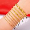 Pulseira de moda ouro areia do Vietnã banhada a ouro latão simples combina com tudo oca trevo de quatro folhas amor pulseira joia feminina