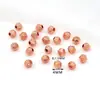 Contas de Lanterna com Padrão Vertical em Ouro 18K, Contas Losango, Contas Espaçadoras, Pulseira de Contas, Colar, Acessórios para Joias DIY, Atacado de Contas D93