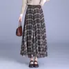 Falda Larga de Malla Patchwork a Cuadros Acampanada Otoño/Invierno 2026 Clásica Versátil Cintura Alta Adelgazante Línea A