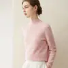 Suéter de cashmere puro 2026 novo inverno feminino gola alta básica malha pulôver, amigável à pele e adequado para sobreposição