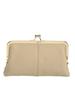 Nueva Billetera Larga de Mano de Cuero Genuino Simple Color Sólido Moda Bolso con Clip de Alta Gama Boquilla Dorada Gran Capacidad Monedero para Mujer