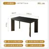 Mesa de comedor y silla de madera maciza de ratán nórdico, combinación de mesa y silla de restaurante de estilo sencillo y tranquilo en color negro, muebles Foshan