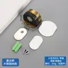 Tope de puerta superior de acero inoxidable sin perforaciones Tope de puerta de succión al suelo tipo Tortuga con resistencia magnética para puerta, goma gruesa anticolisión, tope de puerta montado en el suelo