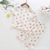 Pijamas de verano para niños, de seda fina, de dos piezas, para niñas y bebés, de manga corta, con aire acondicionado, para el hogar