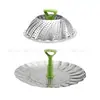 Rejilla Plegable para Cocinar al Vapor de Acero Inoxidable para el Hogar, Vaporera Telescópica Multifuncional, Rejilla para Cocinar al Vapor de Cocina, Bandeja para Cocinar al Vapor para Panes y Empanadillas, Rejilla Vaporera