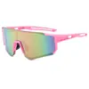 Gafas de montar semi-sin montura transfronterizas gafas de sol negras montañismo al aire libre a prueba de viento cara cuadrada redonda gafas de sol delgadas hombre