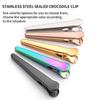 Pinza de Cocodrilo de Acero Inoxidable Pinza Selladora de Bolsas de Café Pinza de Cola Larga para Bolsas de Alimentos Caseras Pinza para Leche en Polvo Pinza Multiusos para Archivos y Facturas