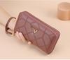 Billetera de Nuevo Estilo para Mujer Cremallera Doble Capa Gran Capacidad Monedero para Mujer Bolsa para Teléfono Móvil para Mujer Bolso Clutch Multiusos Bolsa de Muñeca de Moda