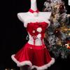 Yi Mengyao Ropa interior sexy Vestido de Navidad Traje de uniforme de conejita sexy Vestido de pasión de alce Cosplay