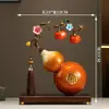 Adorno de Calabaza Ruyi de Caqui Esmaltado de Gama Alta Estilo Chino Nuevo Decoración para Sala de Estar, TV, Gabinete de Vino Regalo de Inauguración