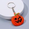 Halloween bonito PVC pingente saco ornamentos pingente das crianças fantasma rosto chaveiro abóbora chaveiro