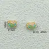 Novo Estilo Contas Espaçadoras Esmaltadas Douradas Dupla Face, Contas Azul Queimado, Materiais Manuais DIY, Acessórios para Pulseiras e Colares Atacado