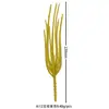 Verde Oscuro y Amarillo Claro de 12 Puntas, 22 cm, Tallos de Flor de Plástico para Arreglos Florales Hechos a Mano, Ramas Base para Paisajismo con Plantas Verdes, Accesorios para Flores Artificiales