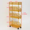 Estantería de Almacenamiento para Baño Gabinete Estrecho de Almacenamiento para Espacios de Baño Estante Lateral Delgado para Inodoro Carrito con Ruedas de Múltiples Niveles para el Hogar