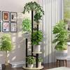 Estante para Flores de Rábano Verde Estante de Almacenamiento Multicapa para Interior Sala de Estar Dormitorio Balcón Hierro Estante para Macetas de Pie Producto Nuevo
