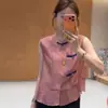 Nuevo Estilo Chino Estilo Nacional Estampado Verano 2026 Nuevo Modelo Nuevo Chaleco Sin Mangas Abotonado Estilo Chino Cintura Alta Holgado Adelgazante
