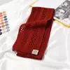 Bufanda Corta de Lana Hueca Estilo Coreano para Mujer Otoño e Invierno Bufanda de Lana Tejida Caliente de Moda Bufanda de Estudiante