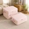 Caja de almacenamiento para chaquetas de plumas, edredón, ropa, bolsa de compresión para artículos varios, organizador de ropa de cama de algodón, aspiradora de gran capacidad a prueba de humedad
