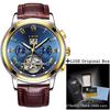 LIGE nuevo 9813L Tourbillon multifuncional automático mecánico para hombre reloj impermeable deportivo de moda