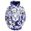 Suéter nuevo transfronterizo para hombre con impresión digital 3D, sudadera con capucha de tendencia de moda deportiva callejera, una generación de cabello