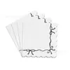 Transfronterizo Negro Elegante y Sencillo Lazo Decoración para Fiesta de Cumpleaños Suministros Set Platos de Papel Servilletas de Papel Mantel Vajilla