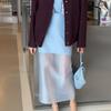 Falda Transparente de Cintura Alta de Nuevo Diseño para Primavera y Verano para Mujer 2026 Moda Casual Ropa de Trabajo Estilo Europeo y Americano Transfronterizo